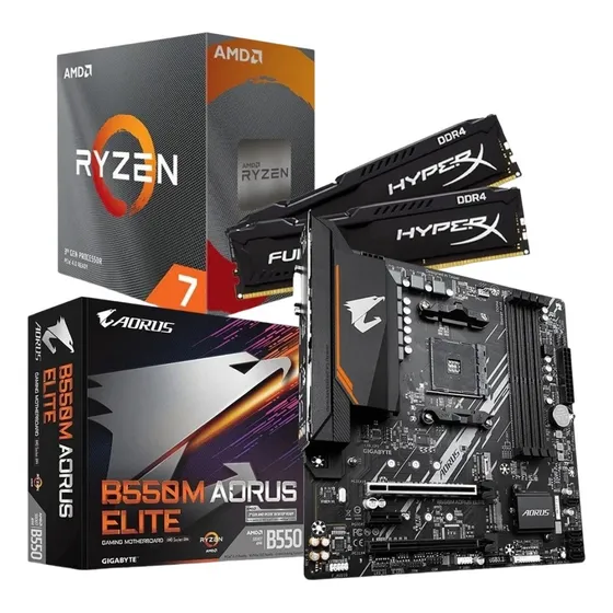 Kit Upgrade Ryzen 7 5700g + B550m-ds3h  + 32gb Ddr4