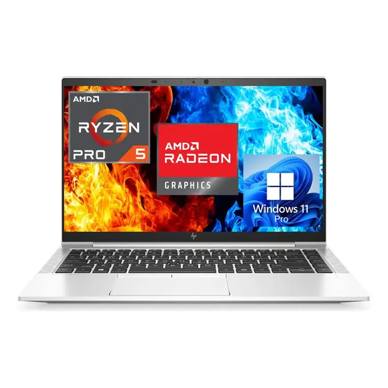 Ultrabook HP EliteBook 845 G7 HPEB845G7-R5-16-256-NOCAM Plateado 14" 1920 px x 1080 px disco SSD 256 GB AMD PRO 4650U 16GB de Ram - Excelente (Reacondicionado)