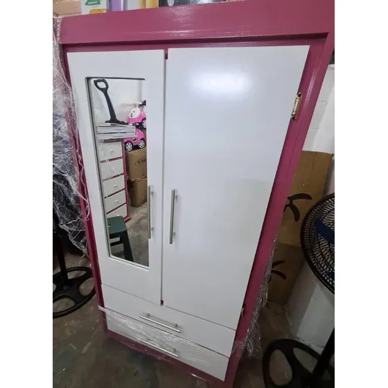 Escaparate Tipo Closep  Madera Y Mdf  2 Puertas Y Gavetas