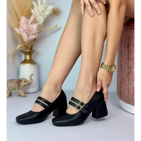 Zapatilla De Tacón Bajito 5 Cm, Formal De Dama