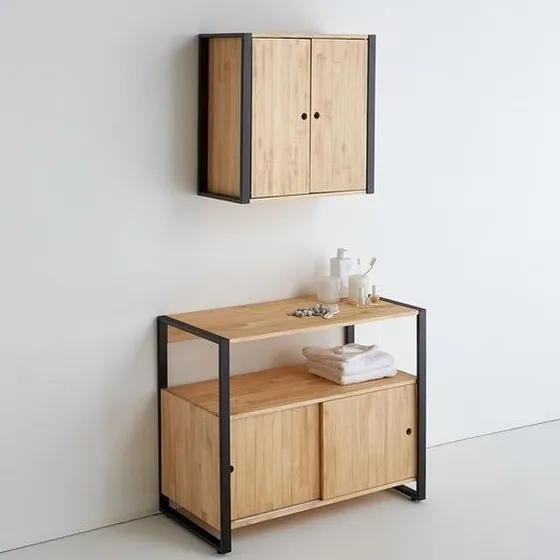 Muebles Para Baños De Madera Y Hierro 