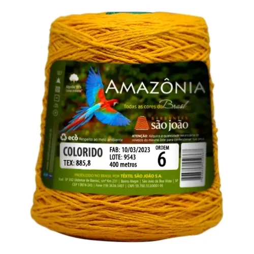 Barbante São João Amazônia | Fio 4 | 600 Metros Cor 08- Branco
