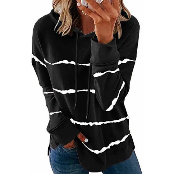 Hotkey Sudadera Capucha Para Dama Manga Larga Diseño