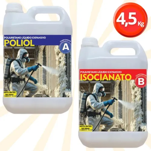 Poliuretano Líquido Para Isolamento Térmico Kit 4,5 Kg
