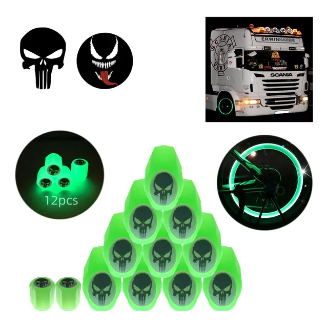 Tapones De Válvula Auto Moto Luminoso Cubre Llanta Neumático