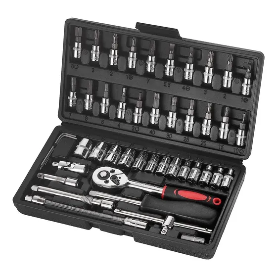 Juego De Copas Set Herramienta 46pz Hogar Carro Moto