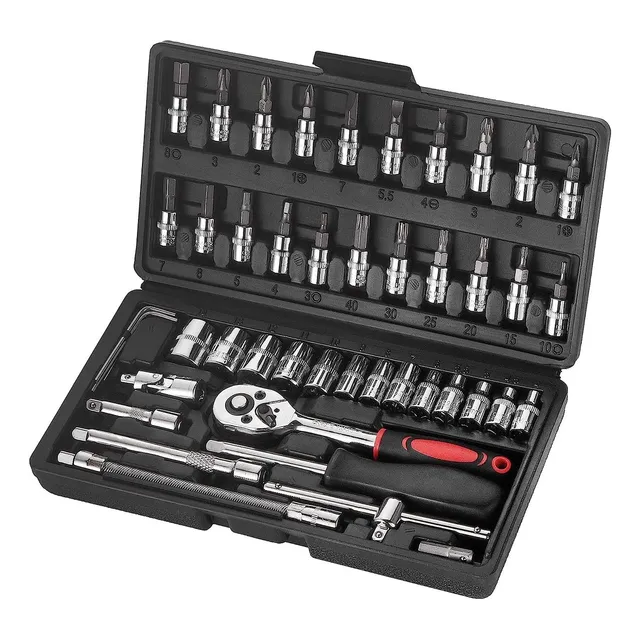 Juego De Copas Set Herramienta 46pz Hogar Carro Moto