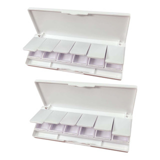 2 X Contenedores Vacíos Recargables Diy 6 Compartimentos 2 X Contenedores Vacíos Recargables Diy 6 Compartimentos
