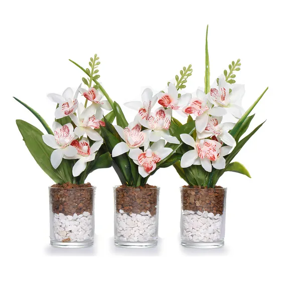 Plantas Decorativas Kit Com 3 Vasinhos Arranjo Artificial