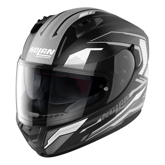 Casco Moto Integral Nolan N60-6 Percertor Doble Visor Color Negro Mate Blanco Diseño Perceptor Tamaño Del Casco M