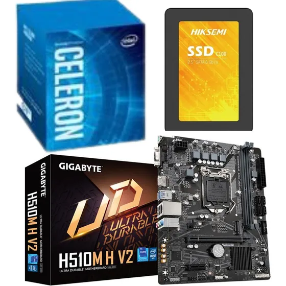 Combo Ecovision Intel Celeron G5905 + Mother + 480gb