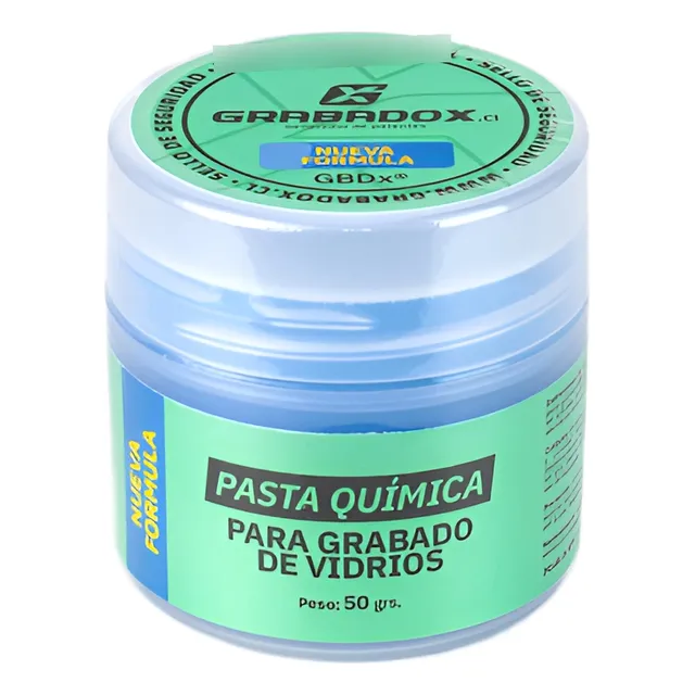 Pasta Ácida Para Grabado En Vidrio Y Espejos Autos (50 Grs).