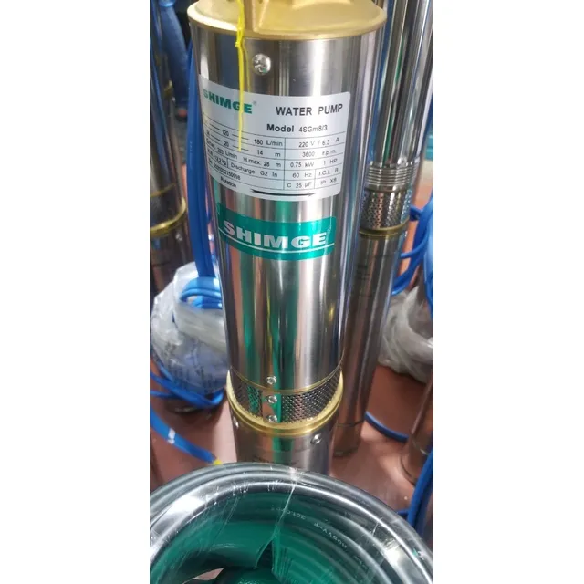 Bomba Sumergible De 1 Hp Marca Shimge 4sgm8/3 Voltaje 220
