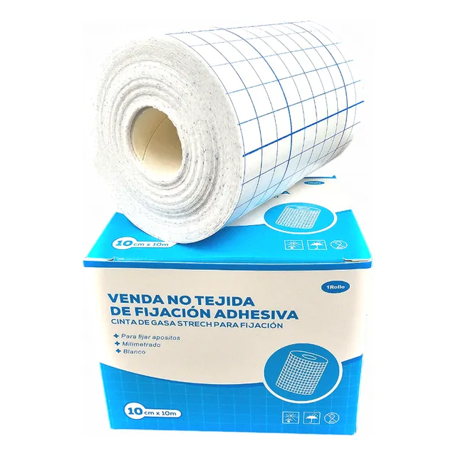 Venda De Gasa Stretch Adhesiva Para Fijación 10cm X 10mt