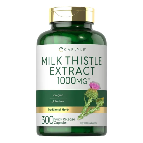Suplemento Carlyle Milk Thistle 1000 Mg | 300 Cápsulas