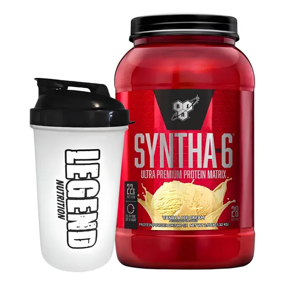 Suplemento Bsn Ultra Premiun Protein Matrix Syntha-6 Sabor Vainilla + Vaso Legend 600 Ml