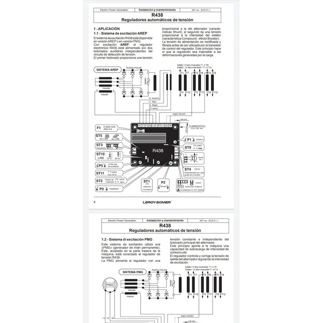 Regulador Automático De Tensión Avr R438 Leroy Somer