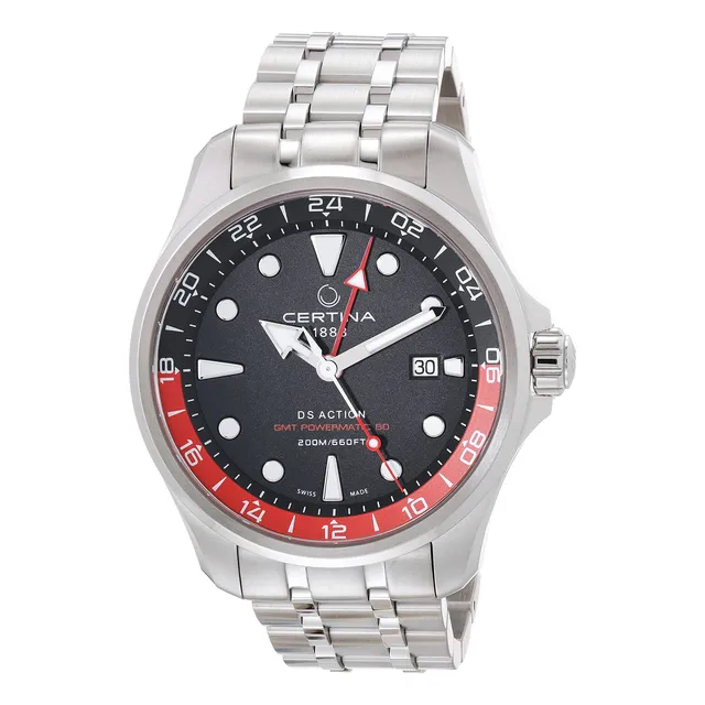 Certina, Mens, Ds Acción Gmt, Acero Inoxidable, Swiss Kcrzk