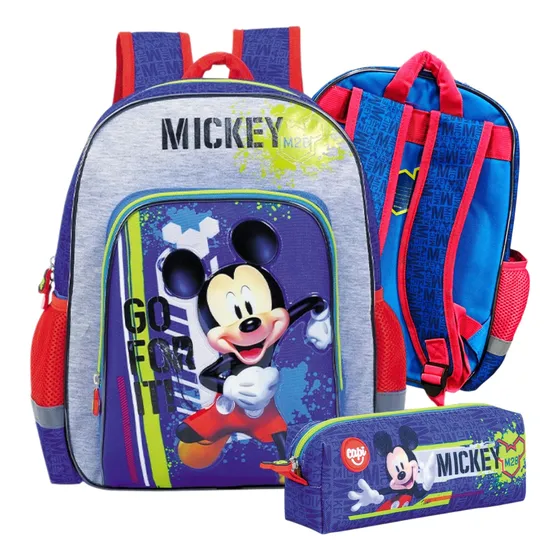 Combo Morral + Cartuchera Mickey Mouse 28 Disney