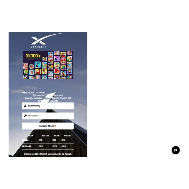 Plantilla Starlink V1 Hostpot Portal Cautivo Mikrotik + Chat