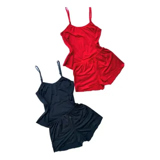 Kit 2 Baby Doll Preto/vermelho Pijama Short Doll