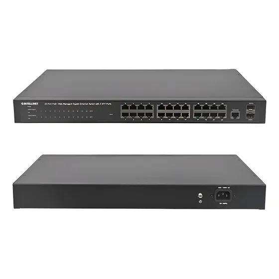 Poe Switch Intellinet 24 Ptos Gb 19 30w/port 240w 2 Sfp