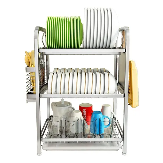 Estante Para Plato Almacenamiento Cocina Casa Drenaje Acero