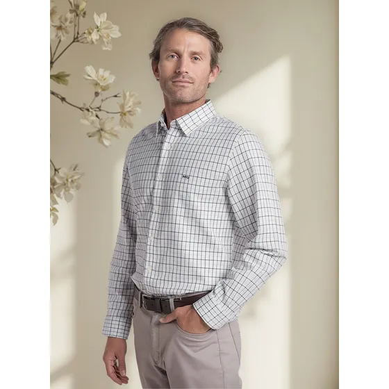 Camisa Oxford Hombre State Island Algodón Manga Larga Slim F