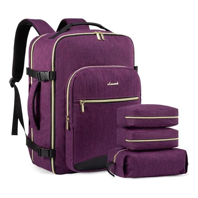 Mochila De Viaje Lovevook Impermeable De 40 L, 4 Pzs.