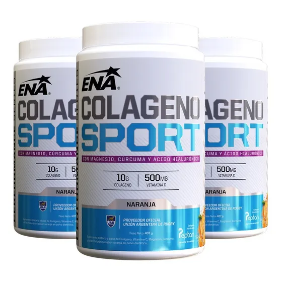 3 Colageno Sport Vit C Magnesio Curcuma Ac Hialuronico Ena