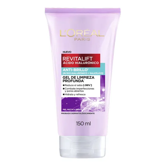 Gel De Limpieza Anti Brillo Loreal Revitalift 150 Ml