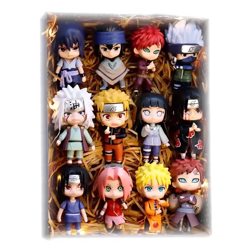 7.NARUTO フィギュアセット Kit 12 Figuras de Ação Naruto 7cm Ibm Kids Anime PVC Decoração