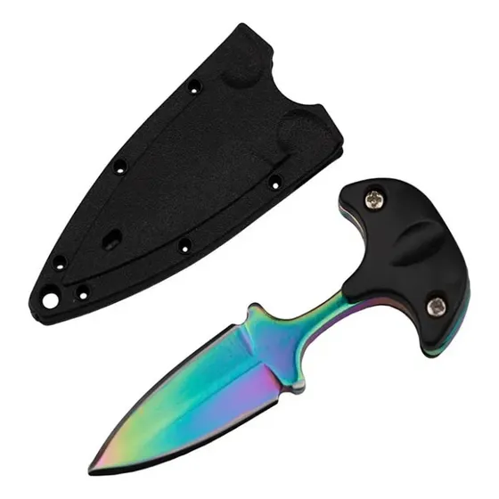 Mini Navaja Daga Puño Tactica Supervivencia Camping Collar
