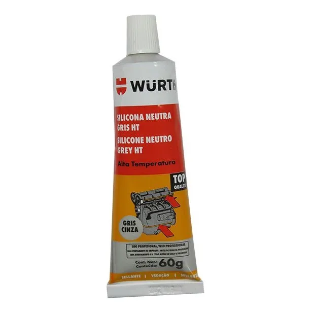 Silicona Gris Alta Temperatura Ht Wurth  60g Uso Profesional