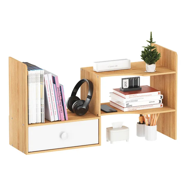 Organizador De Escritorio Para Oficina Hogar Armable Madera
