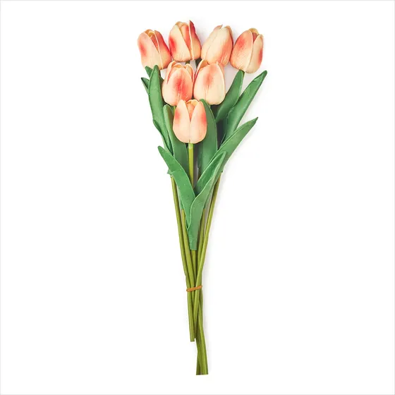 Ramo De Tulipanes X 7 Flores Artificiales Deco