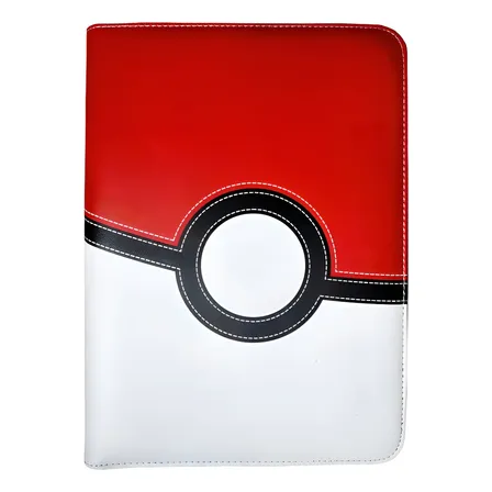 Pasta Binder Cartas Pokemon Pokebola 20 Folhas Cards (com Zíper)