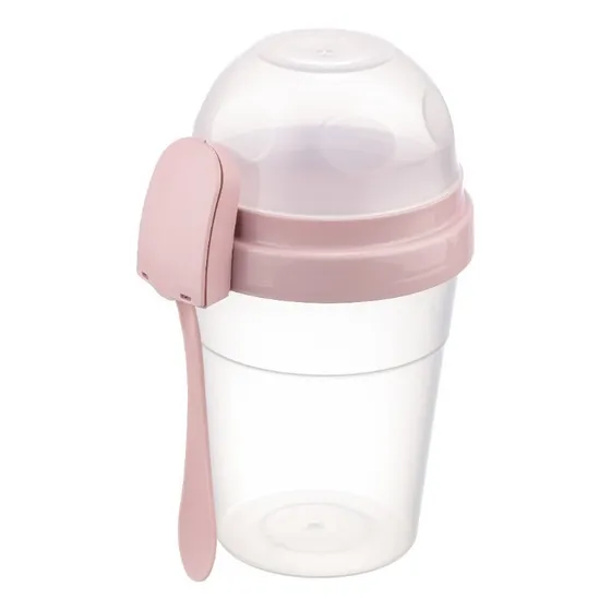 Vaso Yogurt Con Cuchara 11,5x9,8cm. Qlux Ideas