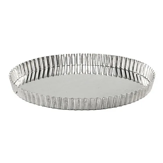 Forma Torta Maçã Crespa Fundo Falso 25x2 Cm Alumínio