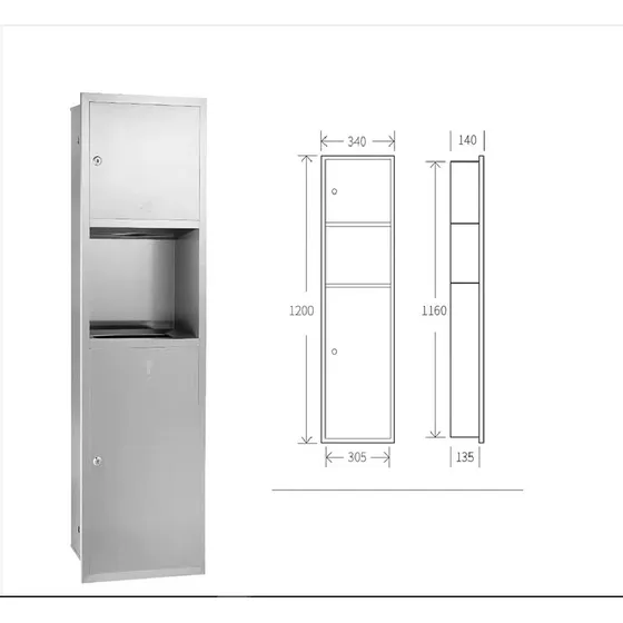     Dispensador De Toallas De Papel Empotrado De Acero Inox