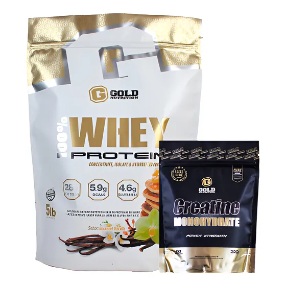 Proteína 5 Lb Gold Nutrition + Creatina Monohidratada 300g