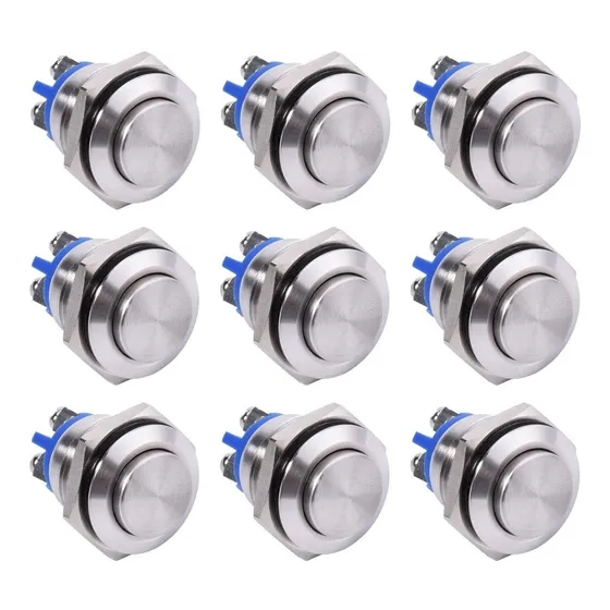 9pzs Metal Push Button Reset Switch - 16mm