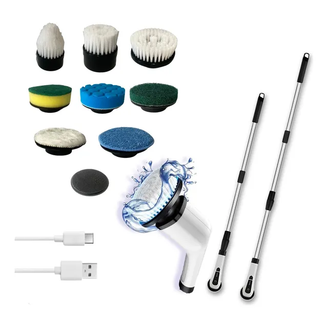 Esfregão Elétrico Escova De Limpeza 8 Em 1 Mop Multiplo 360 Esfregão Elétrico Escova De Limpeza 8 Em 1 Mop Multiplo 360