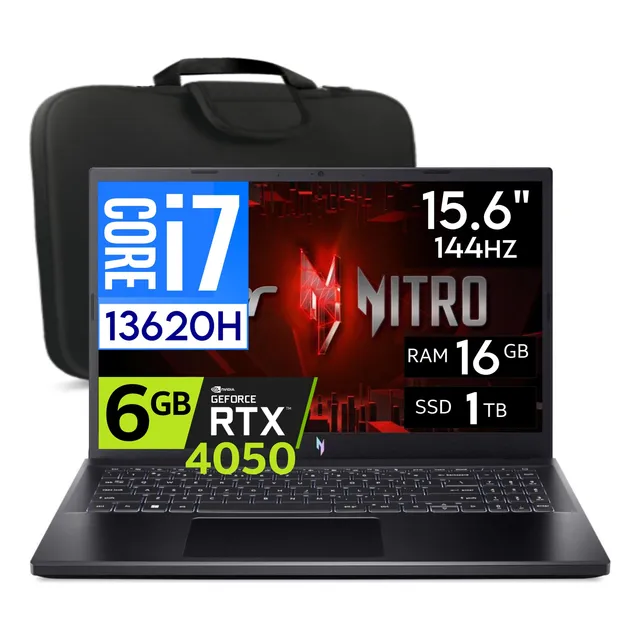 Acer Nitro 5 Anv15-51 I7 16gb 1tb Ssd 15.6  144 Rtx 4050 6gb