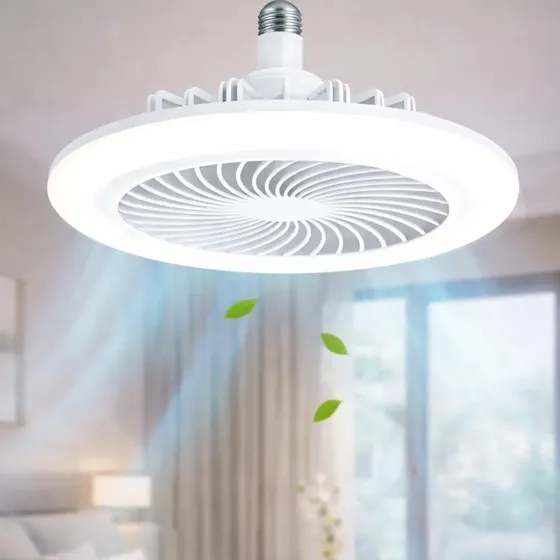 Foco Led 30w Lampara Con Ventilador Luz Blanco 3 Velocidades Sin Control Remoto No Control Remoto