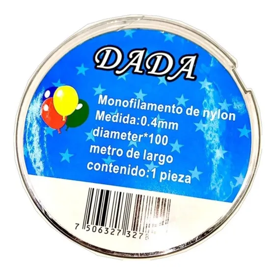 Hilo Pescar Multiuso Nylon 0.4mm 100m Decoración Minifiestas Color Transparente