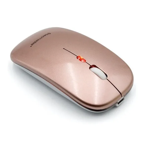 Mouse Dual Recargable Inalámbrico Bt Tecmaster Golden Rose Color Rosa