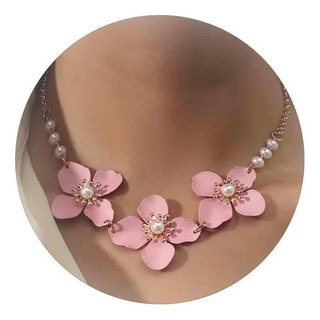 Collar De Flores Aonklot Para Mujer, Collar Con Pechera, Gar Collar De Flores Aonklot Para Mujer, Collar Con Pechera, Gar