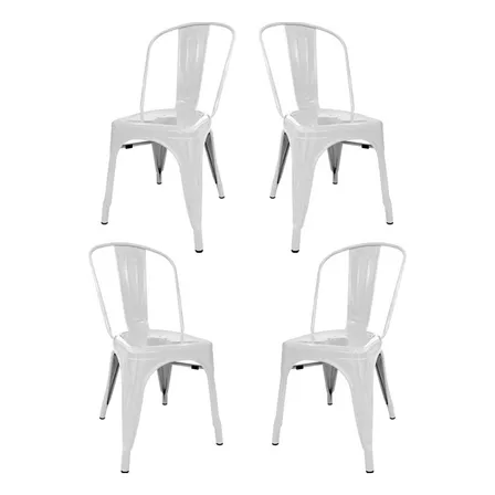 Sillas Tolix X4 C - Desillas Estructura de la silla Tono Blanco