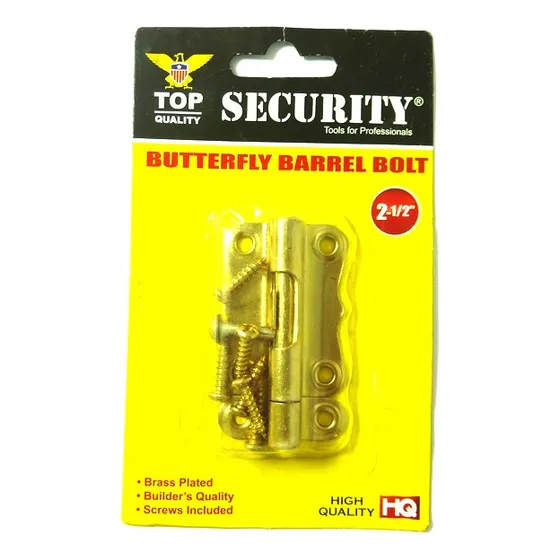 Pasador Tipo Mariposa 2,5  Dorado Marca Security